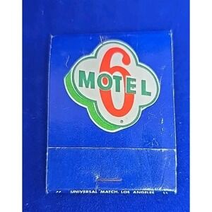 Vintage Motel 6 Matchbook Universal Match‎ Los Angeles Advertising
